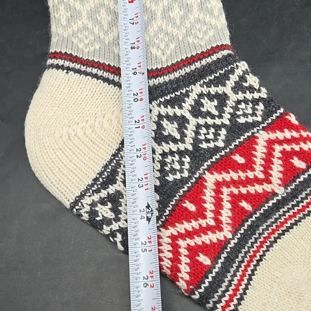 NEW COOPER Pottery Barn Christmas Holiday Stocking Wool Blend Fair Isle